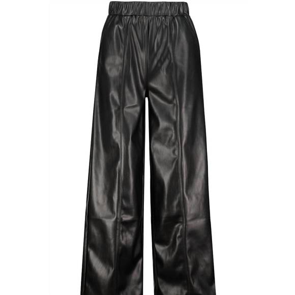 NEW BISHOP + YOUNG women's gia vegan leather pant in black - Picture 1 of 1